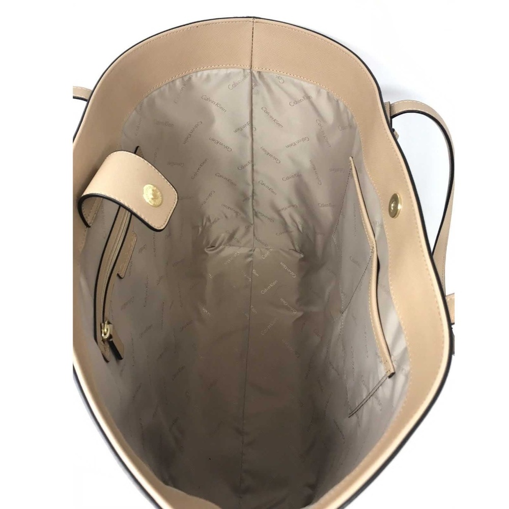 Calvin Klein Fabulous Woven Marine Stripe PVC Tote - Picture 7 of 7